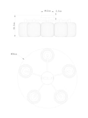 Black Ryker 5 Light Flush Ceiling Light Fitting - Image 4 of 5
