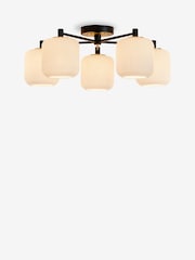 Black Ryker 5 Light Flush Ceiling Light Fitting - Image 5 of 5