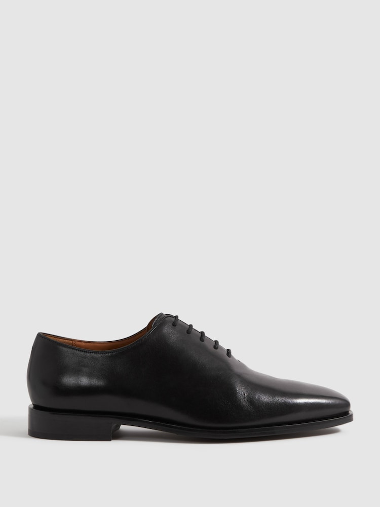 Noir - Chaussures à lacets en cuir Reiss Mead - Image 1 of 5