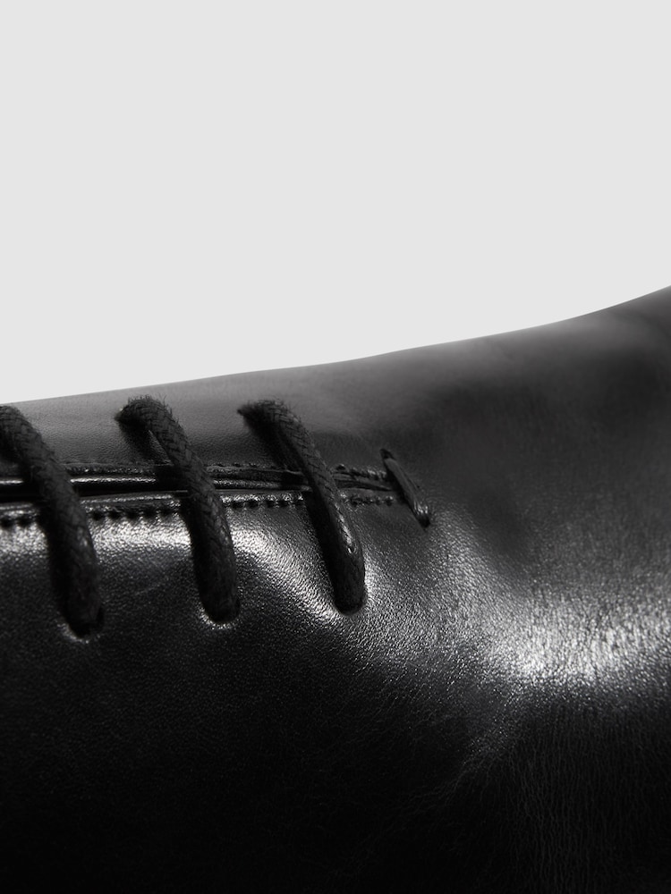 Noir - Chaussures à lacets en cuir Reiss Mead - Image 5 of 5