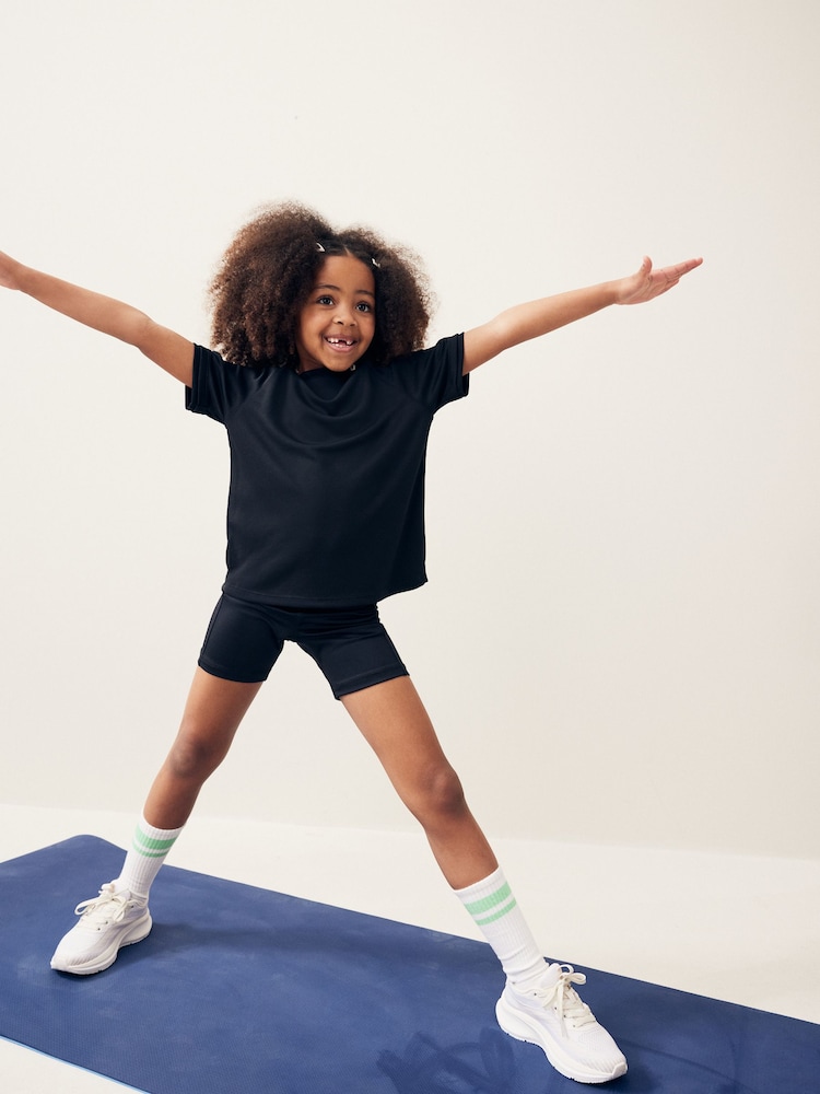 Black Sport Pull-On Shorts (3-16yrs) - Image 1 of 10