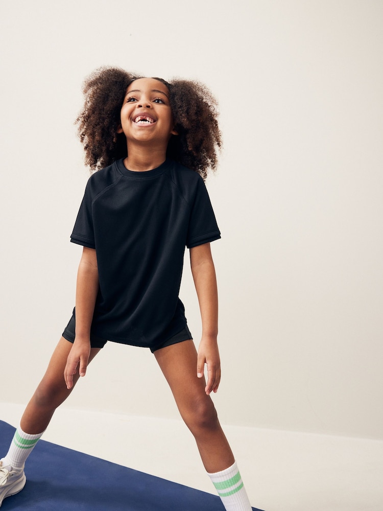 Black Sport Pull-On Shorts (3-16yrs) - Image 2 of 10