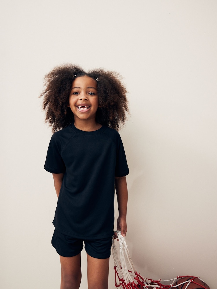 Black Sports T-Shirt (3-16yrs) - Image 1 of 9