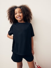 Black Sports T-Shirt (3-16yrs) - Image 2 of 9