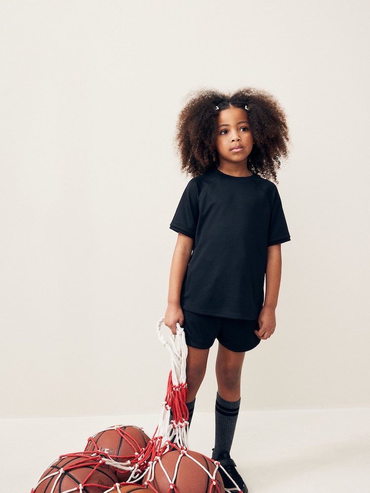 Black Sports T-Shirt (3-16yrs) - Image 5 of 9
