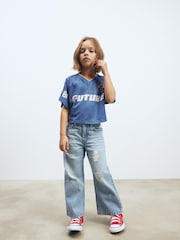 Blue Football Top (3-16yrs) - Image 1 of 8
