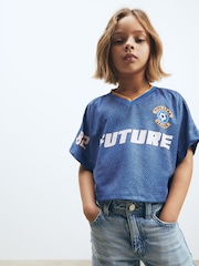 Blue Football Top (3-16yrs) - Image 2 of 8