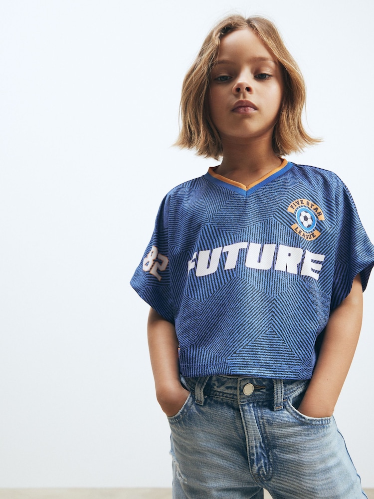 Blue Football Top (3-16yrs) - Image 2 of 8