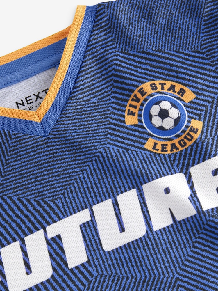 Blue Football Top (3-16yrs) - Image 8 of 8