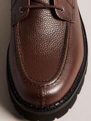 Ted Baker Brown Zigmond Scotch Grain Leather Lace Up Boots - Image 4 of 5