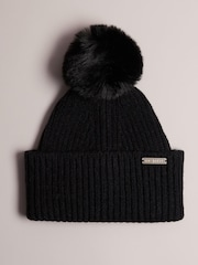 Ted Baker Black Pom Pom Hat - Image 1 of 3
