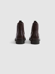 Reiss Chocolate Chiltern Leather Chelsea Boots - Image 6 of 6