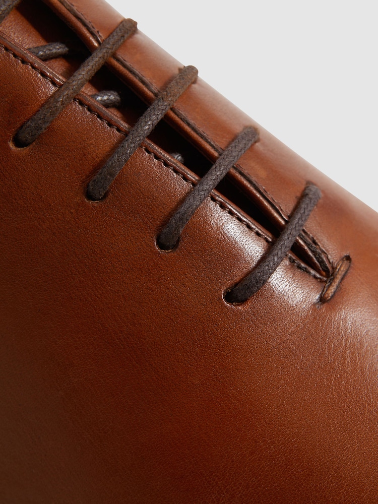 Reiss Light Tan Mead Leather Lace-Up Shoes - Image 5 of 5 Reiss Light Tan Mead Leather Lace-Up Shoes - Image 5 of 5