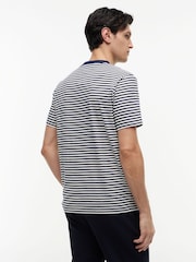 Tommy Hilfiger Blue Wavy Flag Patch Stripe T-Shirt - Image 2 of 5