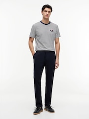 Tommy Hilfiger Blue Wavy Flag Patch Stripe T-Shirt - Image 3 of 5