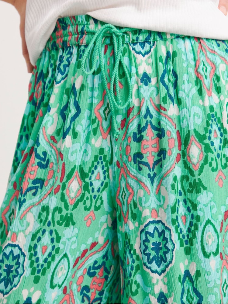JD Williams Green Crinkle Palazzo Trousers - Image 4 of 4