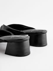 Black Forever Comfort® Toe Post Block Heel Mules - Image 6 of 6