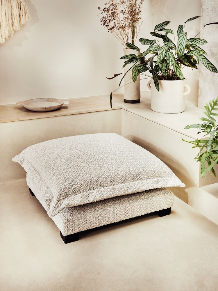 French Connection Ecru Padora Loop Footstool - Image 1 of 7