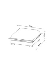 French Connection Ecru Padora Loop Footstool - Image 7 of 7