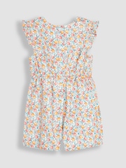 JoJo Maman Bébé Pink Apple & Peach Floral Playsuit - Image 2 of 3