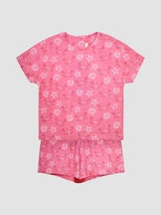 JoJo Maman Bébé Coral 2-Piece Crab T-Shirt & Shorts Set - Image 1 of 4