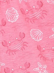 JoJo Maman Bébé Coral 2-Piece Crab T-Shirt & Shorts Set - Image 4 of 4
