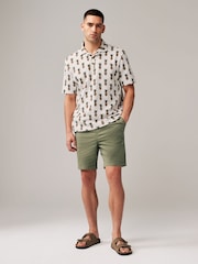 Ecru Pineapple Textured Print Polo Shirt - Image 2 of 7