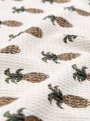 Ecru Pineapple Textured Print Polo Shirt - Image 7 of 7