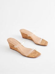 Clear Forever Comfort® Low Cork Wedges - Image 5 of 9