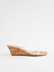 Clear Forever Comfort® Low Cork Wedges - Image 6 of 9