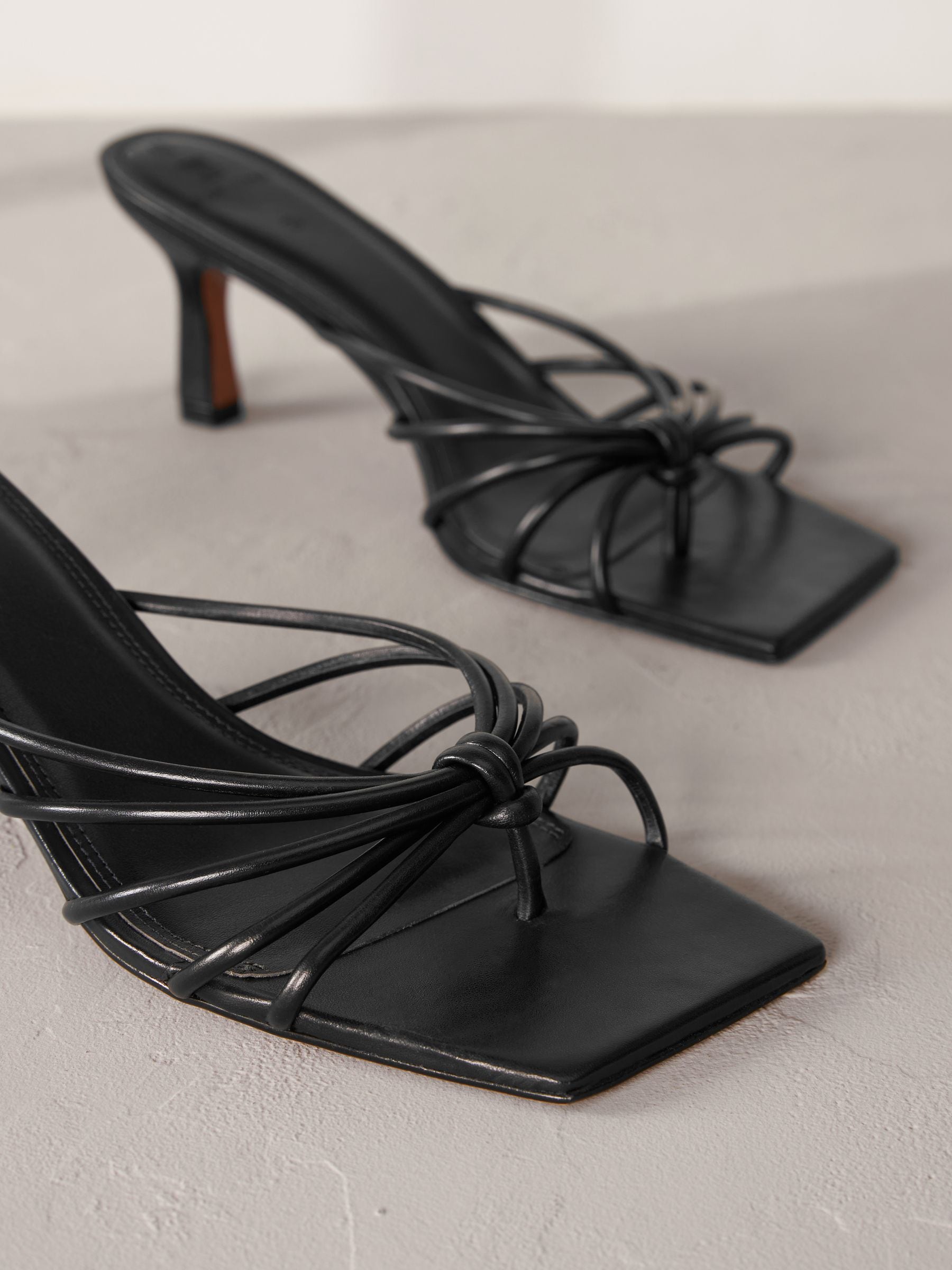 Toe post mule heels on sale