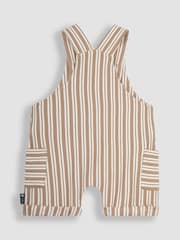 JoJo Maman Bébé Natural Stripe Dungarees & T-Shirt 2-Piece Set - Image 3 of 6