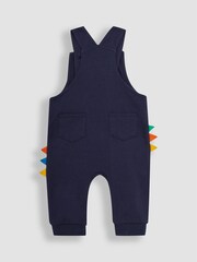 JoJo Maman Bébé Navy Blue TRex Appliqué Trouser Dungarees & T-Shirt Set - Image 5 of 8