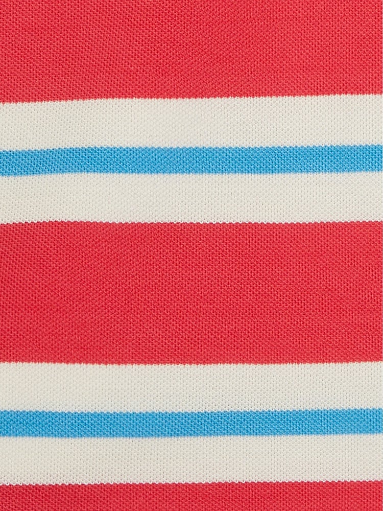 JoJo Maman Bébé Pink Classic Stripe Polo Shirt - Image 3 of 3