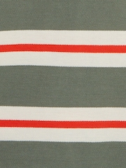 Зеленый хаки - JoJo Maman Bébé Stripe Polo Shirt - Изображение 3 из 3