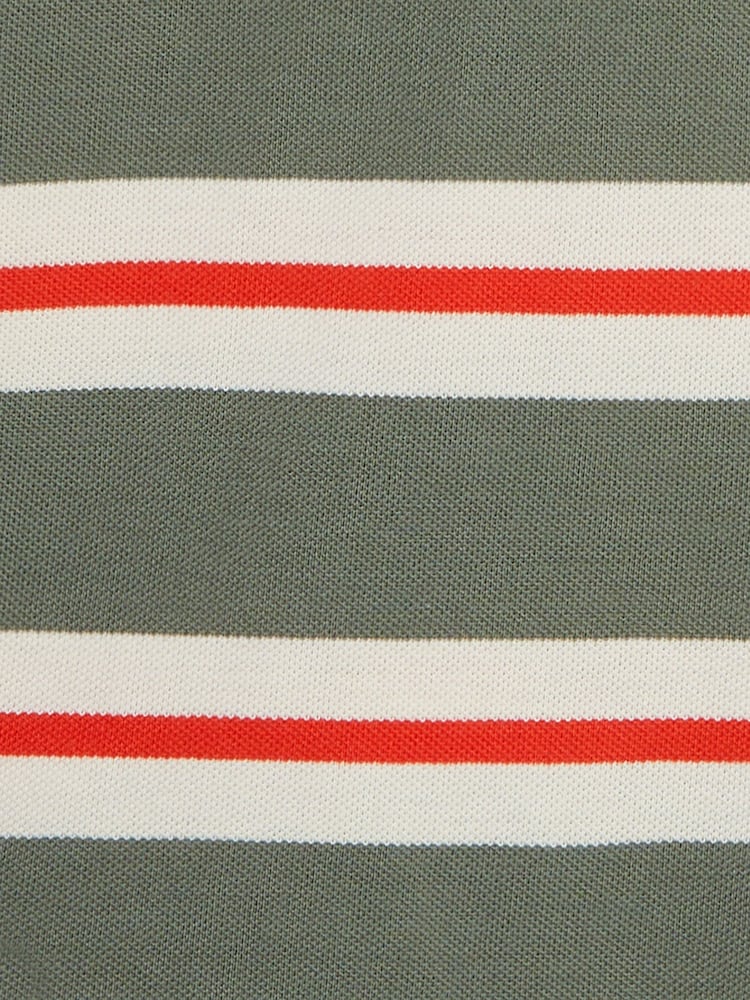 JoJo Maman Bébé Khaki Green Classic Stripe Polo Shirt - Image 3 of 3 JoJo Maman Bébé Khaki Green Classic Stripe Polo Shirt - Image 3 of 3