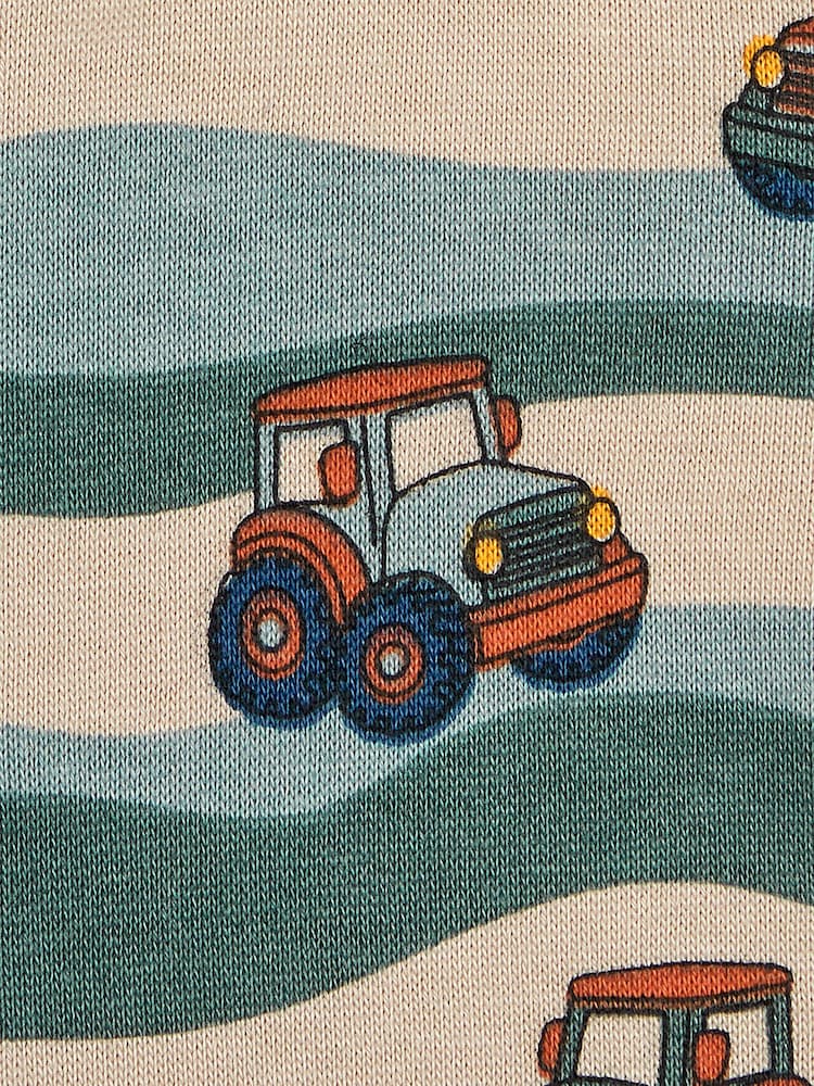 JoJo Maman Bébé Khaki Green Tractor Crew Neck Jersey Sweatshirt - Image 3 of 3 JoJo Maman Bébé Khaki Green Tractor Crew Neck Jersey Sweatshirt - Image 3 of 3