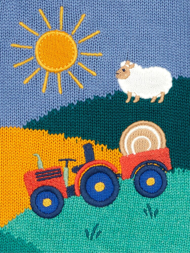 JoJo Maman Bébé Blue Farm Scene Tank Top - Image 5 of 5