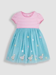 JoJo Maman Bébé Blue Duck Tulle Party Dress - Image 1 of 3
