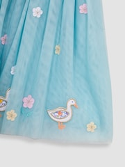 JoJo Maman Bébé Blue Duck Tulle Party Dress - Image 3 of 3