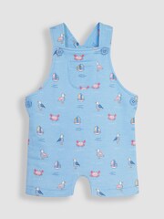 JoJo Maman Bébé Blue Nautical Dungarees & T-Shirt 2-Piece Set - Image 3 of 6