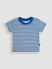 JoJo Maman Bébé Blue Nautical Dungarees & T-Shirt 2-Piece Set - Image 5 of 6