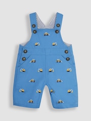 JoJo Maman Bébé Blue Digger Embroidered Dungarees - Image 2 of 4