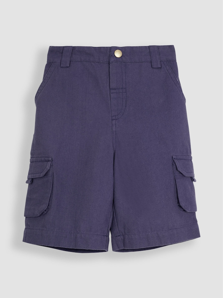 JoJo Maman Bébé Indigo Blue Cargo Shorts - Image 1 of 3