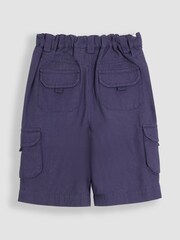 JoJo Maman Bébé Indigo Blue Cargo Shorts - Image 2 of 3