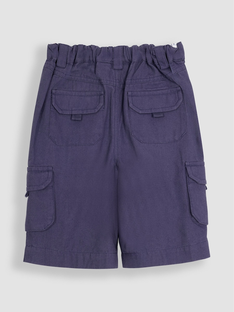 JoJo Maman Bébé Indigo Blue Cargo Shorts - Image 2 of 3