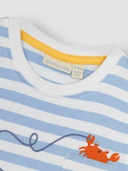 JoJo Maman Bébé Blue Pelican Appliqué Pocket T-Shirt - Image 2 of 3