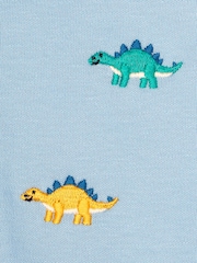 JoJo Maman Bébé Blue Dino Embroidered Polo Shirt - Image 3 of 3