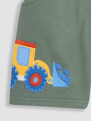 JoJo Maman Bébé Khaki Green Digger Appliqué Pet in Pocket Shorts - Image 5 of 6