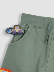 JoJo Maman Bébé Khaki Green Digger Appliqué Pet in Pocket Shorts - Image 6 of 6